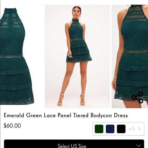 pretty little thing emerald dress